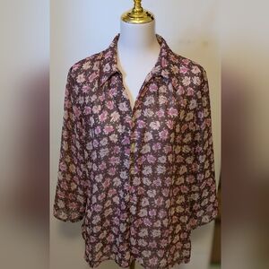 Floral Sheer Blouse
